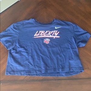 NIKE DRI-FIT LIBERTY UNIVERSITY CROP TOP SIZE M